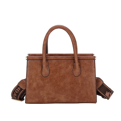 Women Vintage Oily Leather Large-Capacity Handbag