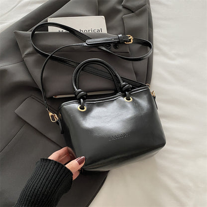 Sac à main rétro couleur unie pour femme, mode automne et hiver 