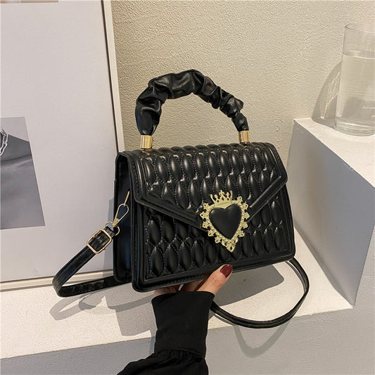 Fashion Heart Flip Square Shoulder Bag