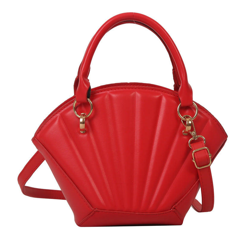Fashionable Solid Color Shell Shoulder Bag