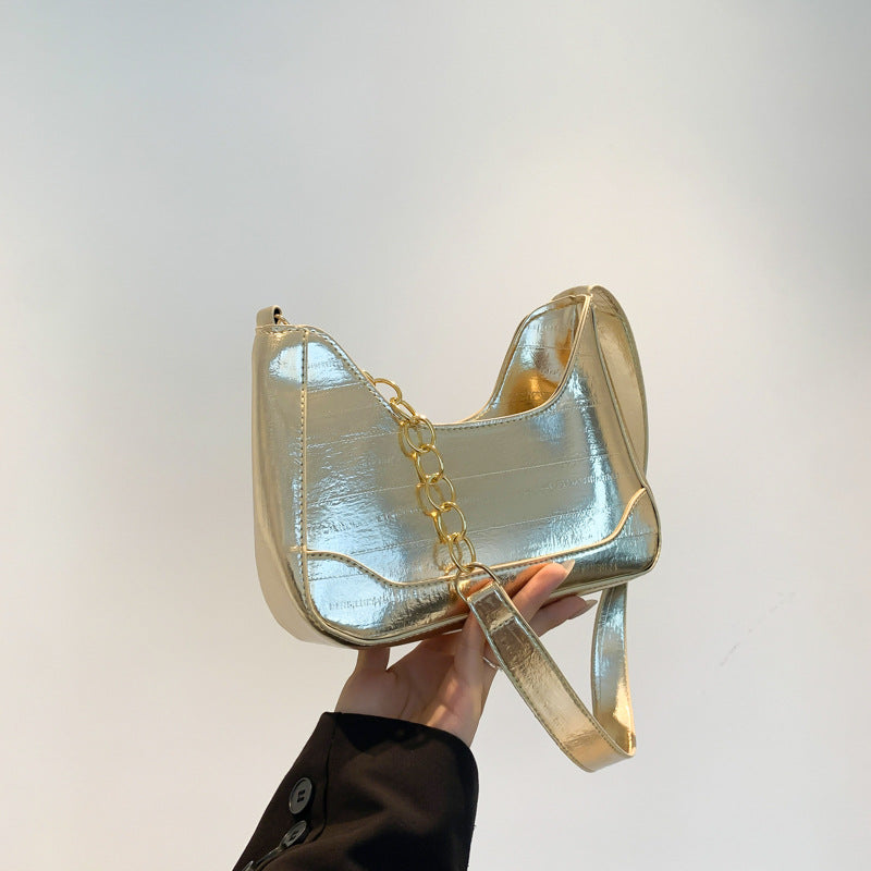 Fashion Solid Color Chain Shoulder Bag