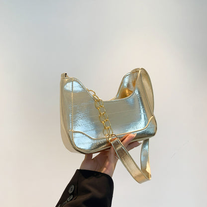 Fashion Solid Color Chain Shoulder Bag