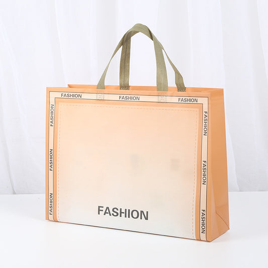 Fashion Gradient Color Letter Printing Non-Woven Shopping Bag