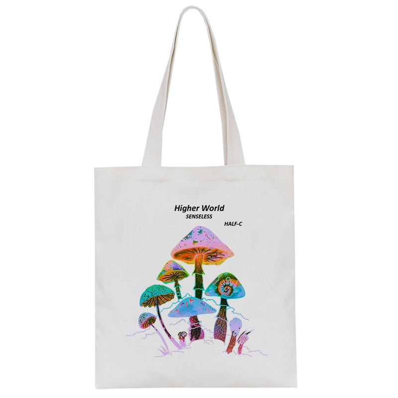 Sac fourre-tout en toile grande capacité pour femme, décontracté, motif dessin animé 