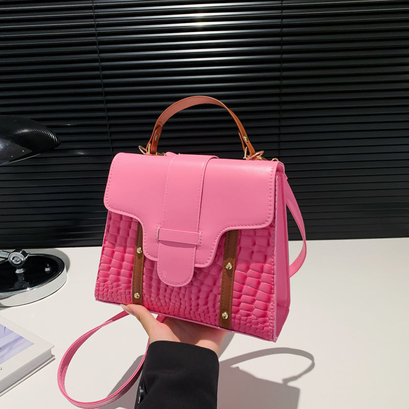 Sac à bandoulière imprimé crocodile tendance 