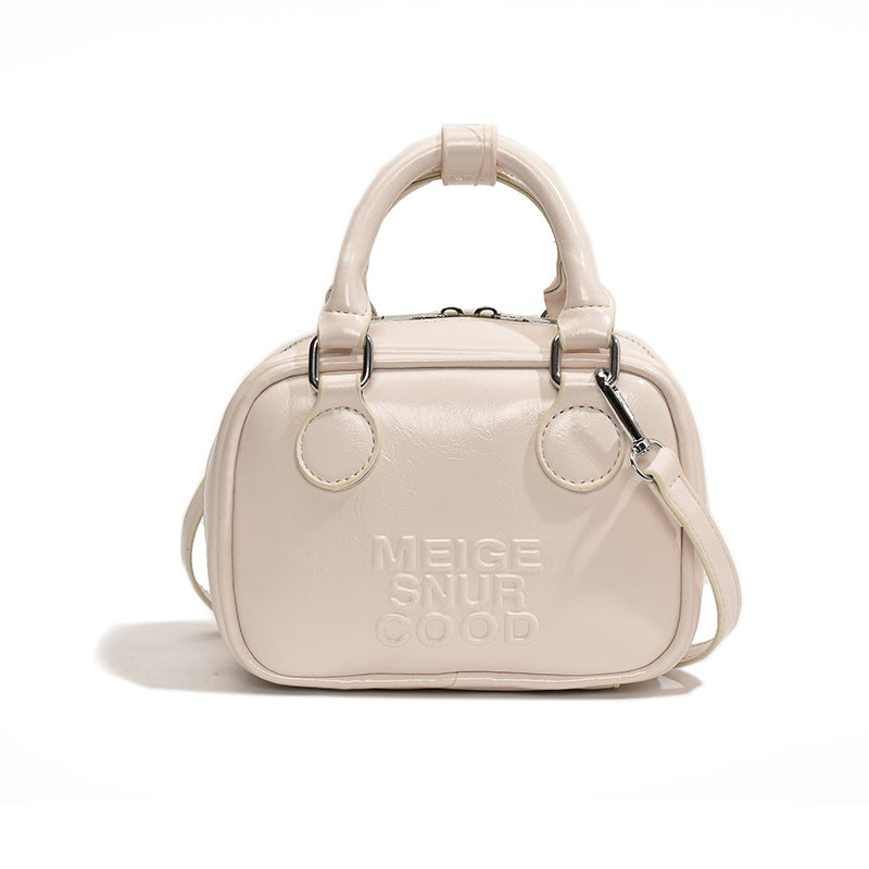 Sac à main élégant et tendance, couleur unie, portable, à bandoulière 