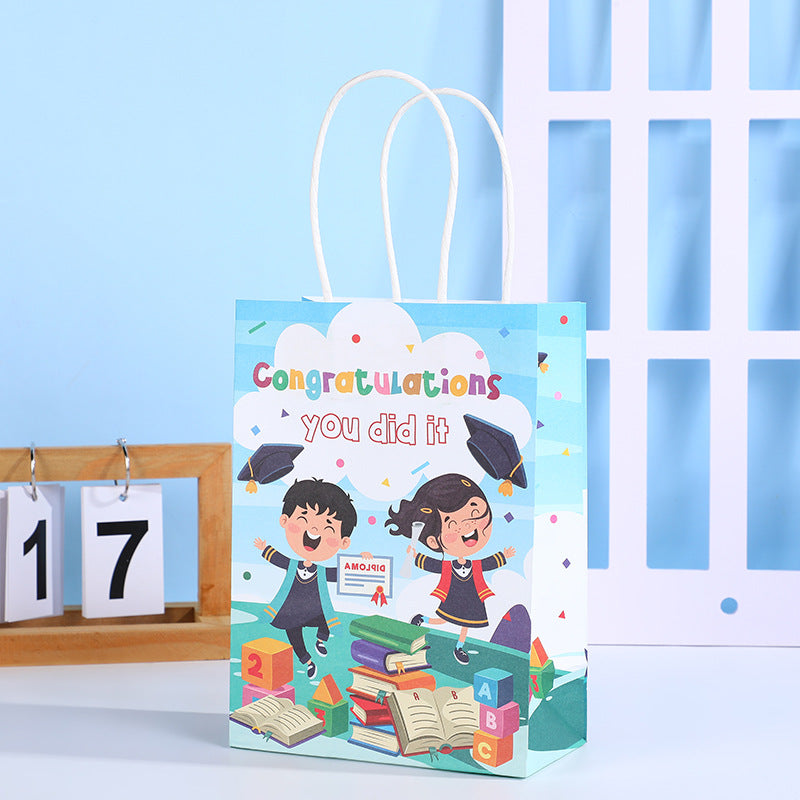 Sac de rangement et d'emballage créatif avec impression multicolore en anglais, dessin animé, accessoires pour vêtements 