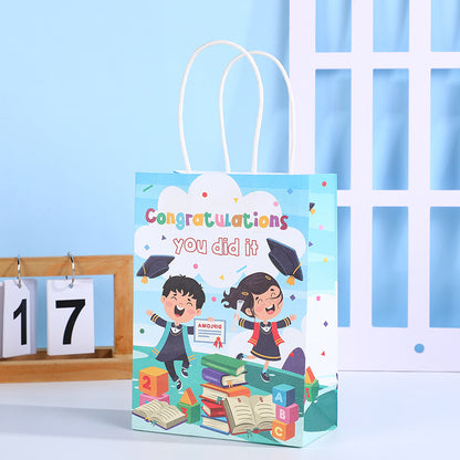 Sac de rangement et d'emballage créatif avec impression multicolore en anglais, dessin animé, accessoires pour vêtements 