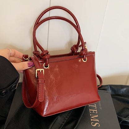 Sac à main seau tendance de couleur unie pour femme 