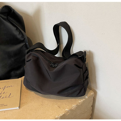 Fashion Solid Color Nylon Crossbody Bag