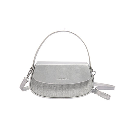 Fashion Solid Color Shoulder Saddle Bag