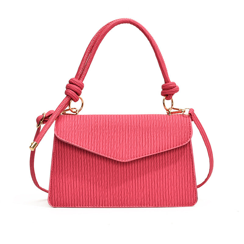 Fashionable Simple Solid Color Flip Shoulder Bag