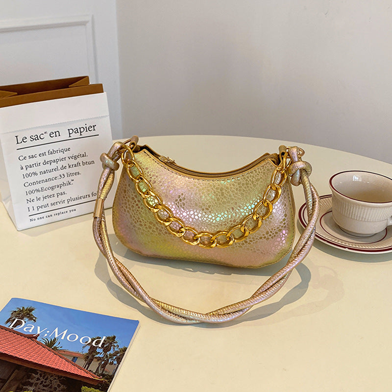 Sac à bandoulière à chaîne multicolore tendance 