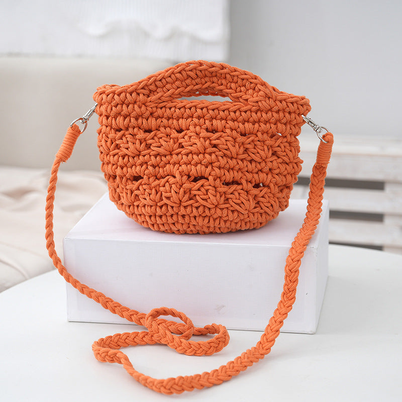 Women Casual Hand-Woven Knitted Crossbody Bag