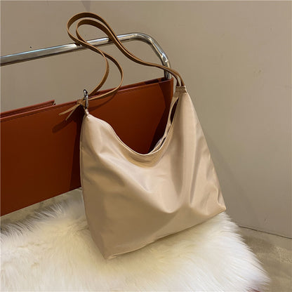 Women'S Fashion Solid Color Underarm Bag Oxford Cloth Soft Casual Shoulder Bag