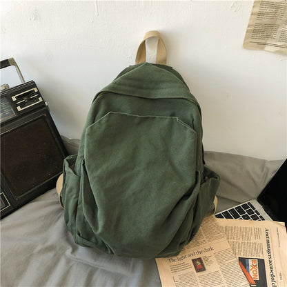 Women Casual Design Solid Color Large Capacity Backpack