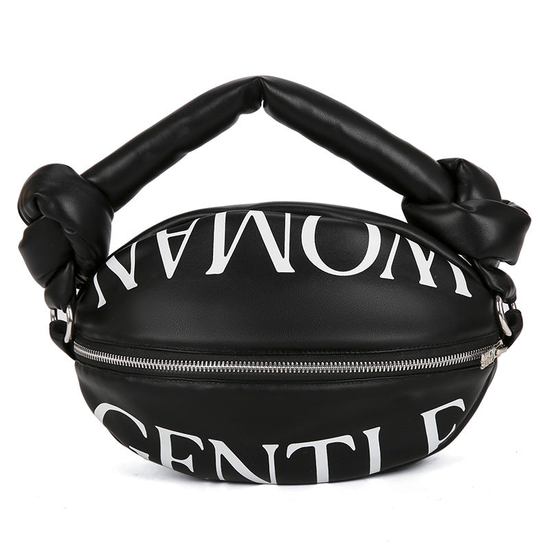 Sacs à main de rugby élégants à imprimé lettre 