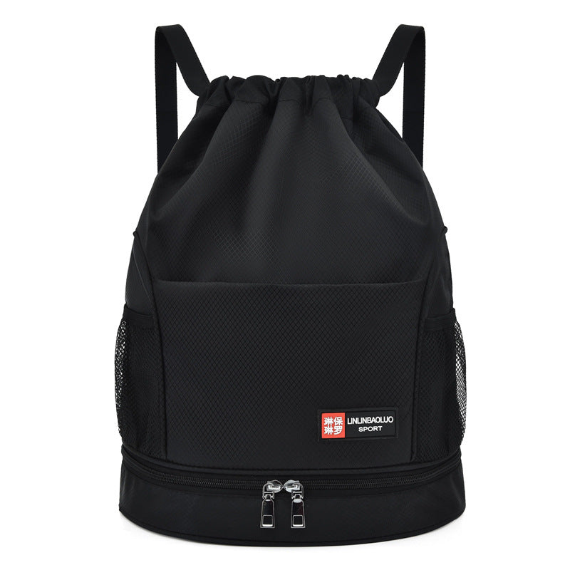 Men And Women Wet And Dry Separation Drawstring Pocket Sports Backpack