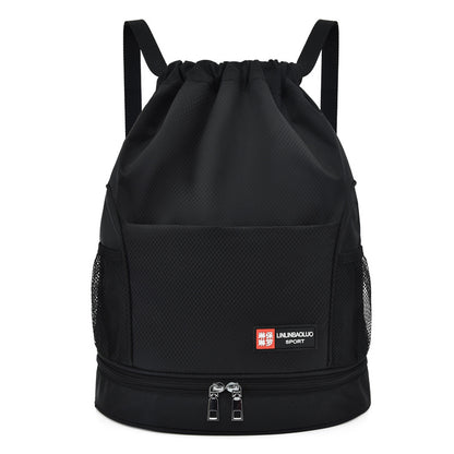 Men And Women Wet And Dry Separation Drawstring Pocket Sports Backpack