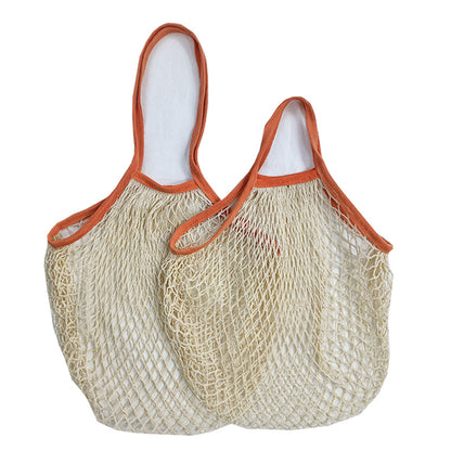 Sac de courses tissé de grande capacité pour fruits et légumes de cuisine, sac en filet creux portable 