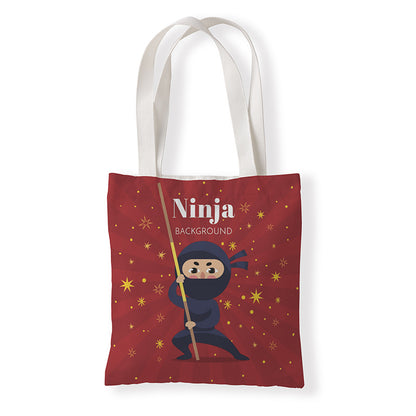 Women Fashion Horror Graphic Printed Canvas Tote Bag