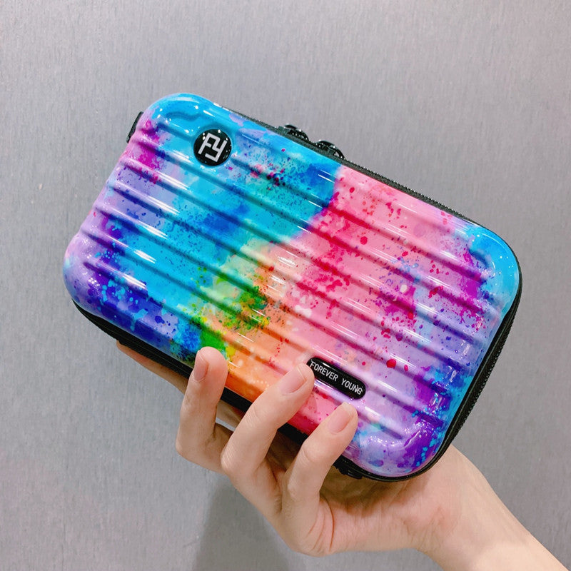 Women Fashion Solid Color Square Zipper Crossbody Bag