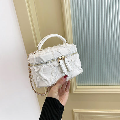 Retro Rough Denim Shoulder Bag