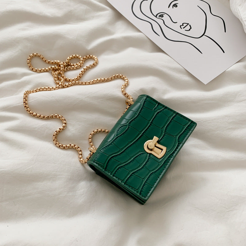 Sac à bandoulière en PU pour femme, motif crocodile vintage, avec boucle à rabat 