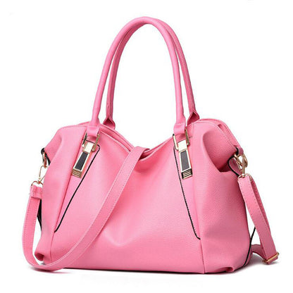 Women Fashionable Casual Large Capacity PU Bag With Zipper
