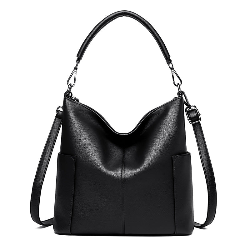 Sac à main élégant et tendance pour femme, sac à bandoulière en cuir souple de grande capacité 