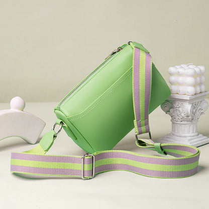 Women Fashion Casual Square Wide Strap Crossbody Bag