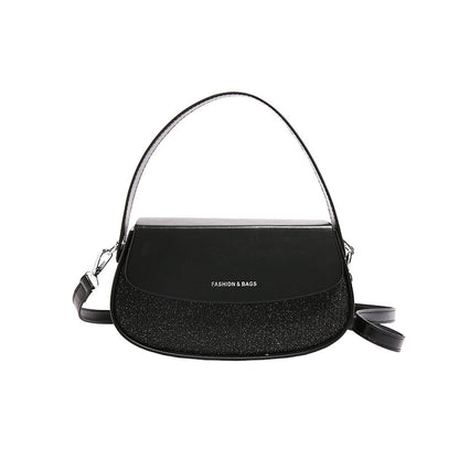 Fashion Solid Color Shoulder Saddle Bag