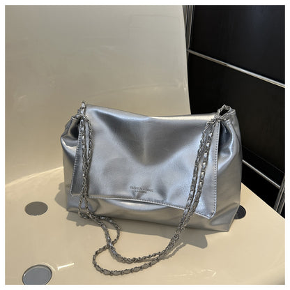 Women'S Fashionable Solid Color Large Capacity Shoulder Bag