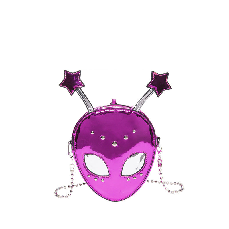 Sac bandoulière gothique créatif à rivets Alien