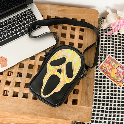 Sac à bandoulière créatif gothique Halloween avec tête de mort 