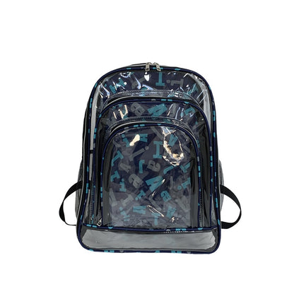 Fashion Large Capacity Graffiti Clear Pvc Backpack