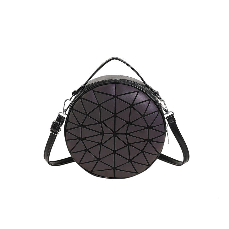 Sac à bandoulière rond tendance avec fermeture éclair