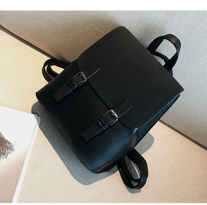 Sac à dos élégant pour femme avec boucle givrée, couleur unie et blocage des couleurs 