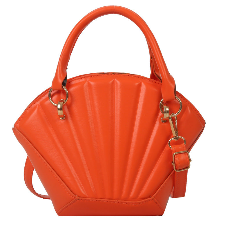 Fashionable Solid Color Shell Shoulder Bag