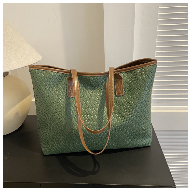 Women Fashion Casual Large Capacity Pattern Printed PU Tote Bag