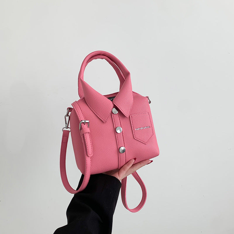 Petit sac à bandoulière carré tendance pour femme, couleur unie, créatif 