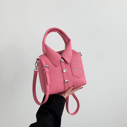 Petit sac à bandoulière carré tendance pour femme, couleur unie, créatif 
