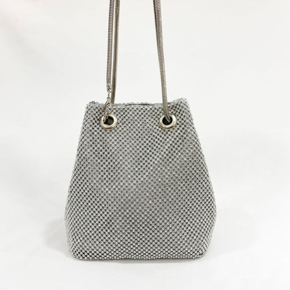 Sac seau décontracté à strass pour femme 