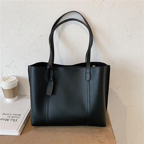Women Casual Design Solid Color Large Capacity Shoulder Tote Bag