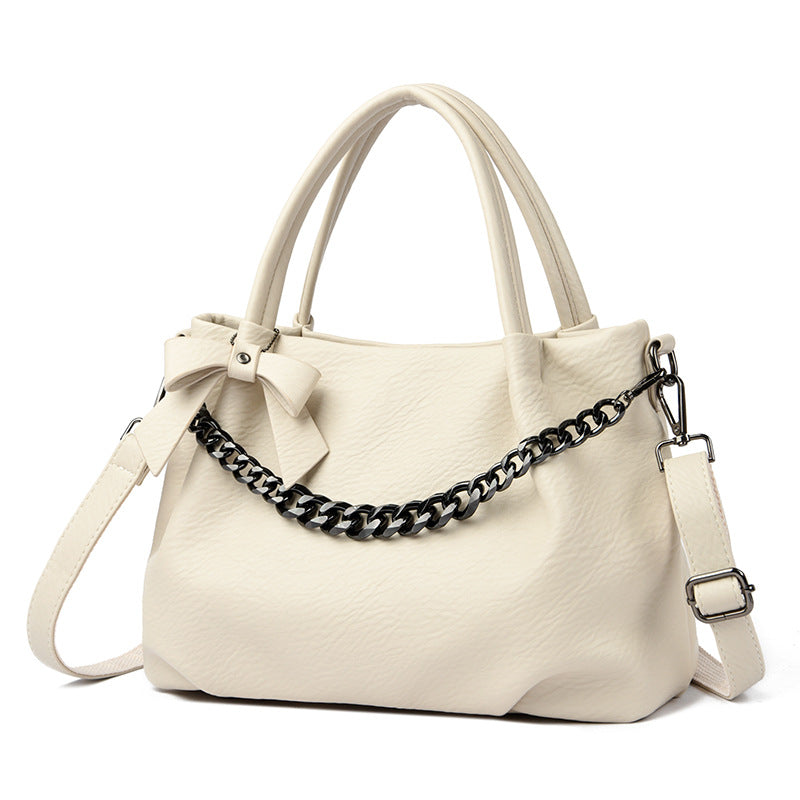 Autumn And Winter Women Casual Solid Color Large Capacity Chain Handbag