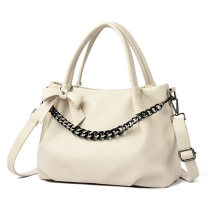 Autumn And Winter Women Casual Solid Color Large Capacity Chain Handbag