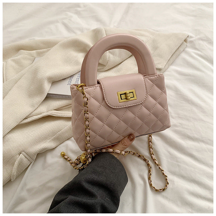Simple Solid Color Chain Shoulder Bag