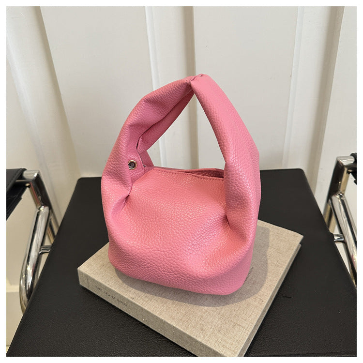 Fashionable Solid Color Shoulder Bag