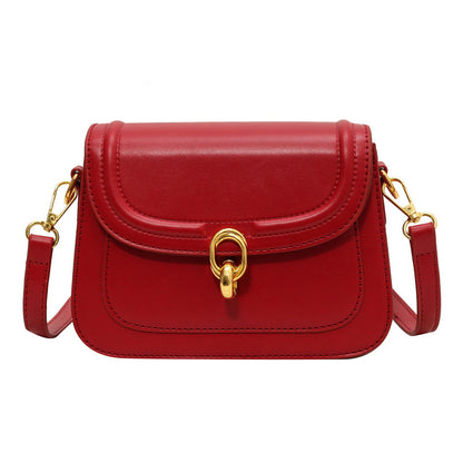 Women Fashion Casual Simple Solid Color Square Shoulder Bag