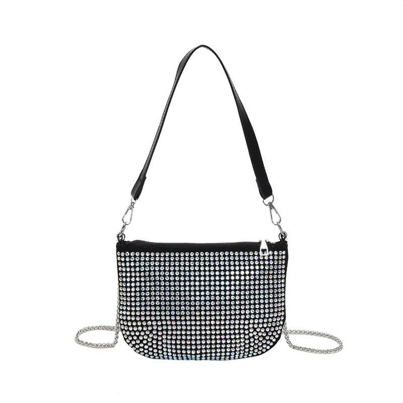 Women Simple Fashionable Diamond Square Chain Crossbody Bag